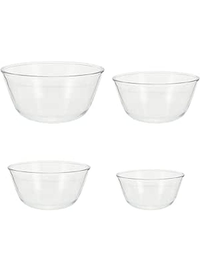 Thickened Glass Mixing Bowls Set 4 Sizes 500ml 800ml 1050ml 1600ml for Kitchen - Image 1
