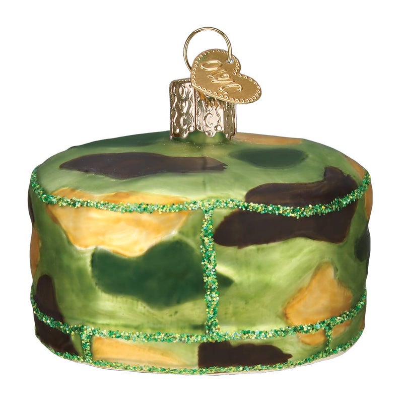 Old World Christmas Army Cap Ornament  Green