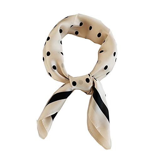 FONYVE Silk Feeling Scarf Medium Square Satin Head Wrap for Women 27.5 inches - Image 1
