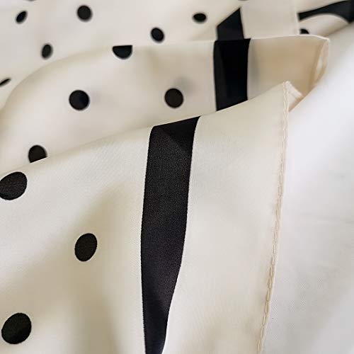 FONYVE Silk Feeling Scarf Medium Square Satin Head Wrap for Women 27.5 inches - Image 3