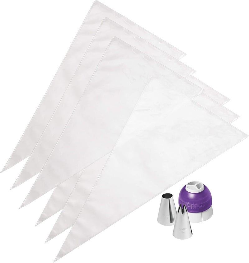 Wilton Color Swirl Icing Kit Color Swirl Plastic Coupler With Swirl Feature Piping Bags And Tips Set Icing Piping Kit 9Piece - Image 2