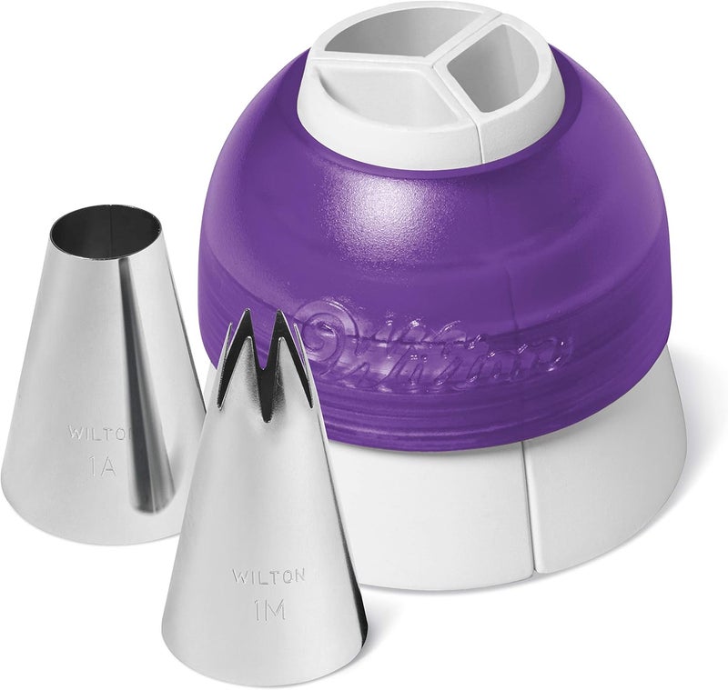 Wilton Color Swirl Icing Kit Color Swirl Plastic Coupler With Swirl Feature Piping Bags And Tips Set Icing Piping Kit 9Piece - Image 3