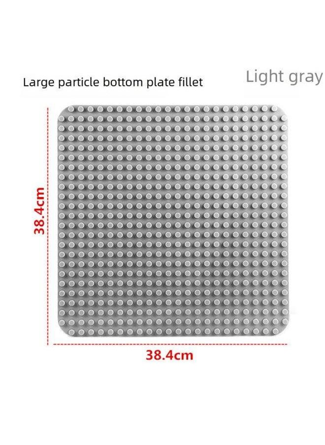 24*24 Rounded Large Particle Building Block Floor 572 Hole Educational Institution Wall 38.4*38.4cm-Color:572 Fillet [fruit Green]]-Specifications:38.4*38.4cm