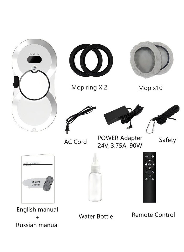 Generic Window Cleaner Robot with Ultrasonic 5600PA Auto Water Glass Cleaning with Control Windows Tiles Class Door Indoor Outdoor  - Image 4
