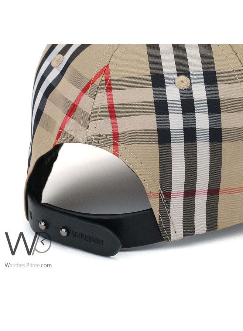 BURBERRY Burberry Baseball Cap Beige Motif Icon Stripe Cotton Hat - Image 3