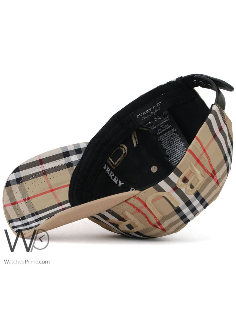 BURBERRY Burberry Baseball Cap Beige Motif Icon Stripe Cotton Hat - Image 4