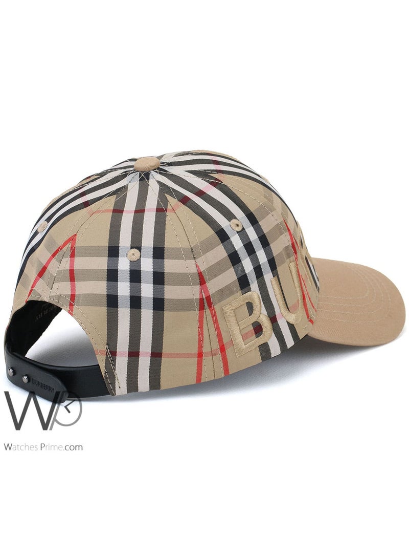 BURBERRY Burberry Baseball Cap Beige Motif Icon Stripe Cotton Hat - Image 2