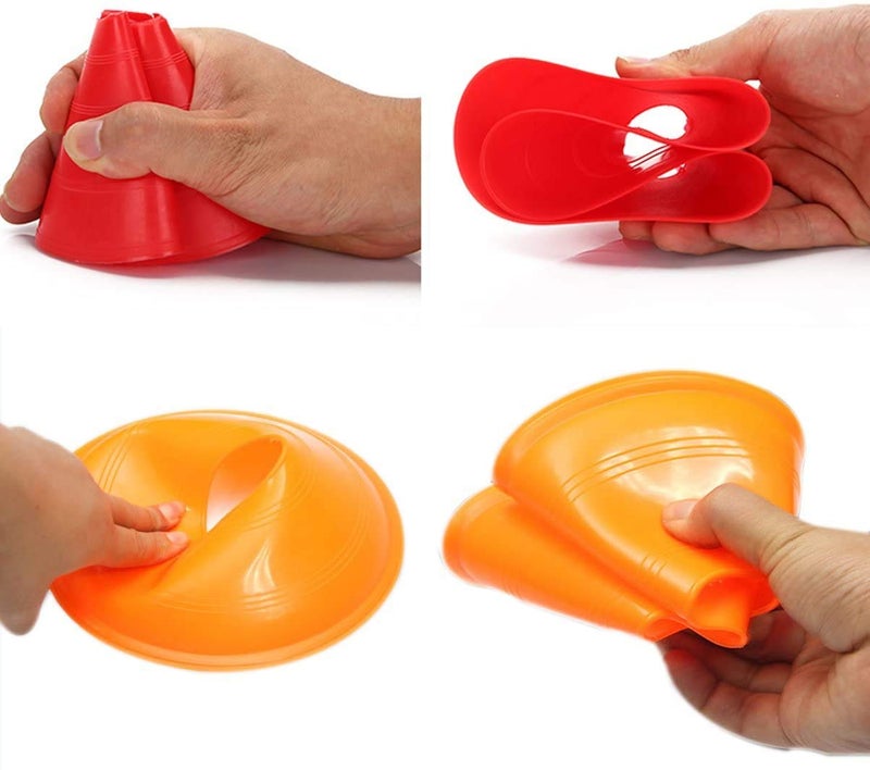 ESCOBAR علامات مرونة الفضاء، مخاريط صحن لكرة القدم والتدريب الرياضي 1.5 بوصة (متعددة الألوان، مجموعة من 20) - Image 3