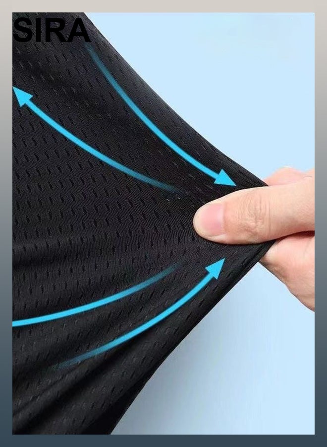 SIRA Men's Casual Sportswear 2-Piece Set - Breathable Ice Silk Gym Vest & Shorts for Running, Basketball, Travel | Lightweight Quick-Dry Athletic Outfit for Men - Image 3