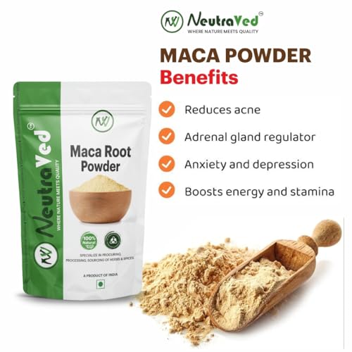 NeutraVed 100% Natural Maca Root Powder -50g | Pure Peruvian Superfood (Lepidium Meyenii) | Natural Adaptogen for Energy, Stamina, Mood & Hormonal Balance | Non-GMO, Vegan & Gluten Free | Zipper Standup Pouch - Image 4