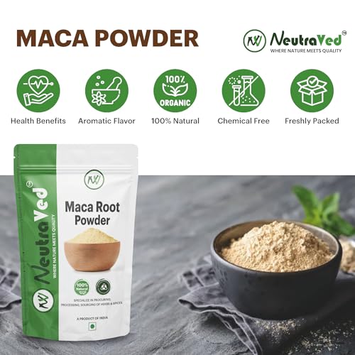 NeutraVed 100% Natural Maca Root Powder -50g | Pure Peruvian Superfood (Lepidium Meyenii) | Natural Adaptogen for Energy, Stamina, Mood & Hormonal Balance | Non-GMO, Vegan & Gluten Free | Zipper Standup Pouch - Image 2
