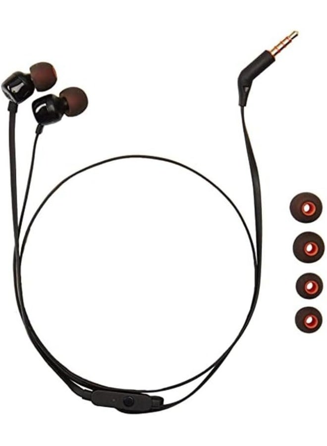 JBLTM JBL Tune 110 Wired In-Ear Headphones – Pure Bass Sound, 1-Button Remote, Built-in Mic | Tangle-Free Flat Cable | Noise-Isolating Earbuds | Compatible with Android & iOS – Black  - Image 5