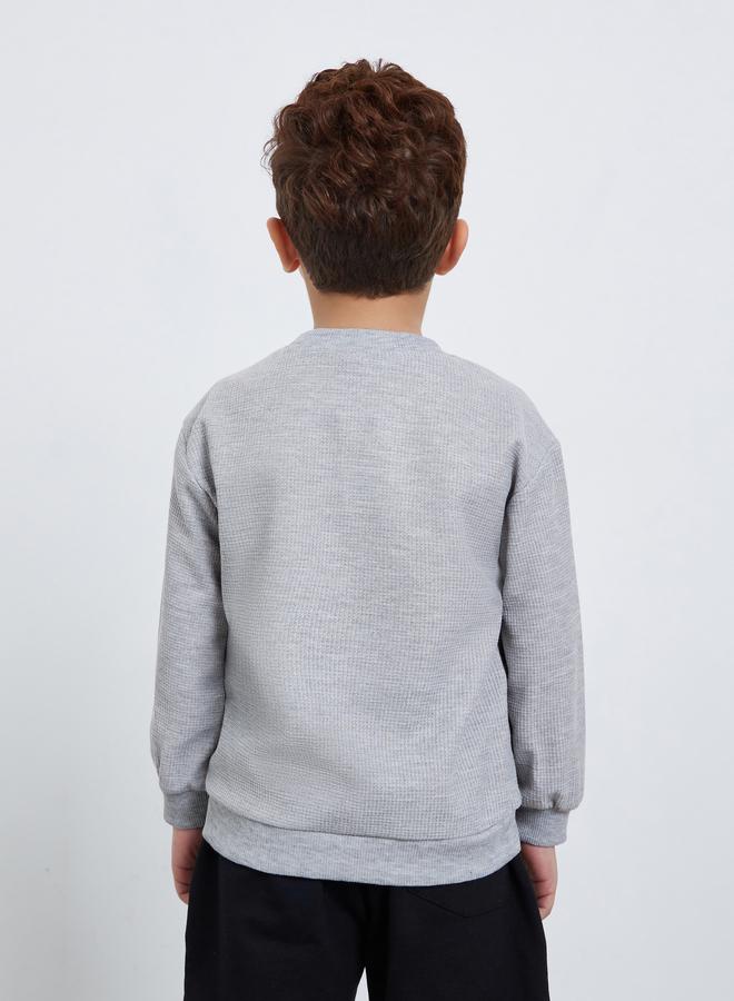 Styli Slogan Print Round Neck Sweatshirt - Image 4