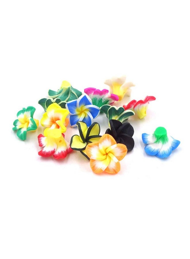 Zhiheng Assorted 50 Pack Tropical Flower Resin Charms Hawaiian Bali Plumeria Flatback Cabochons Flatback Plastic Beads For Miniature Fairy Garden Accessories Scrapbooking Home Decor Supplies - Image 3