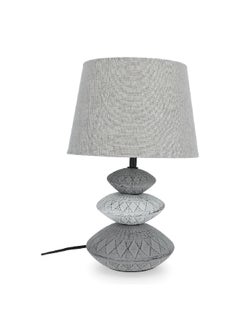 Micasa 60W E27 Base Scratch-Resistant Elegant Decorative Ceramic Table Lamp Grey D4487-GREY 