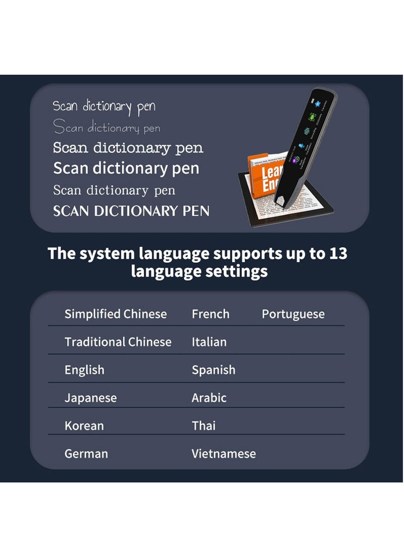 Generic Scan Translator Pen, Translation Pen Scanner 112 Language Translator Device, Support Text Extract Intelligent Recording Scanner Pen, 0.3s Clear Translation, Crystal Clear Recordings  - Image 5