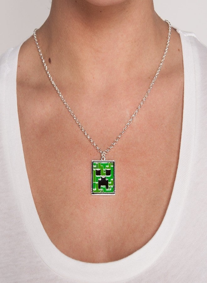 جينكس قلادة جينكس بتصميم وجه كريبر من ماينكرافت، متعددة الألوان، مقاس واحد، مناسبة للفتيات المراهقات والسيدات - Image 3