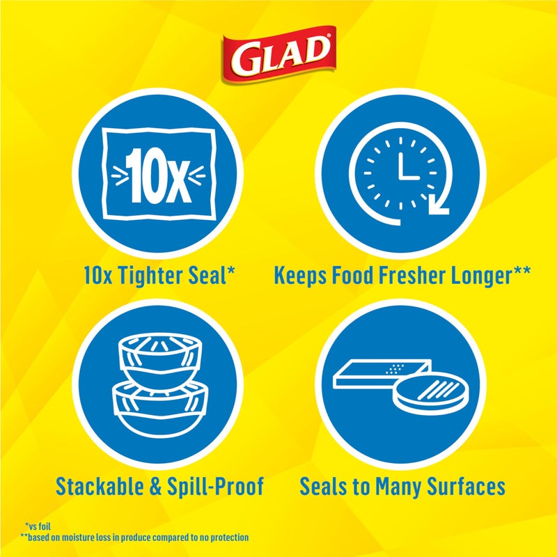 Glad Press'N Seal Food Plastic Wrap, 70 Square Foot Roll (Package May Vary) - Image 3