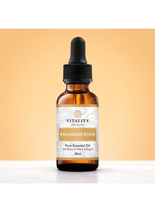 Vitality Extracts - Frankincense Essential Oil - 30ml, Boswellia Serrata, Aromatherapy, Skin Care, Natural Calm, Stress Relief, Yoga, Comfort - Image 1