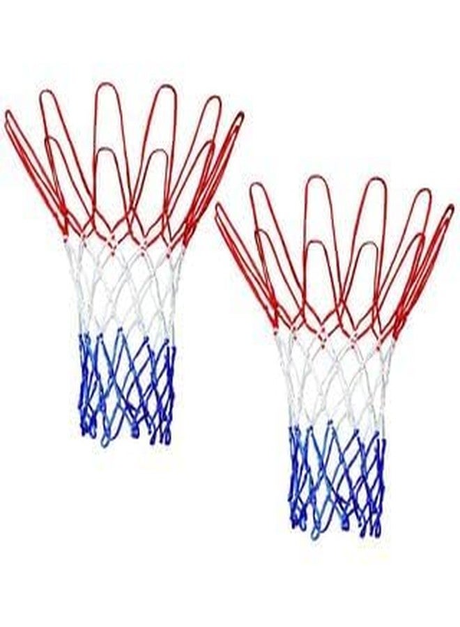 AYWAL Basketball Net, Blue-Red-White (One Pair) N35 - Image 1