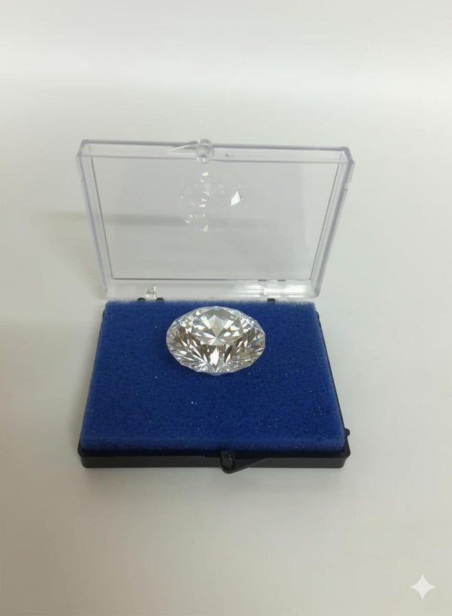 SENTONI Diamond & Gemstone Display Box 7 x 5 cm Blue | Glass Top Metal Case for Loose Stones & Jewellery (Pack of 12) - Image 3