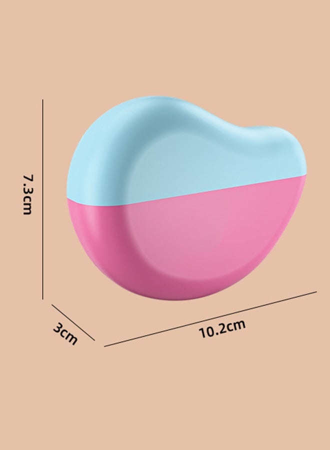 HOMESTAR Washable Lint Roller Reusable Pet Hair Remover Strong Sticky Roller Portable Fuzz Sweeper For Home Office , Down and Hair, Paper Scraps, Food Scraps, and Fine Dust,10.2x7.3x3 cm (Pink/Blue) - Image 2