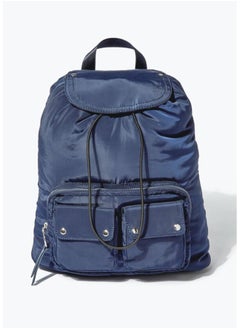 Navy Drawstring Backpack