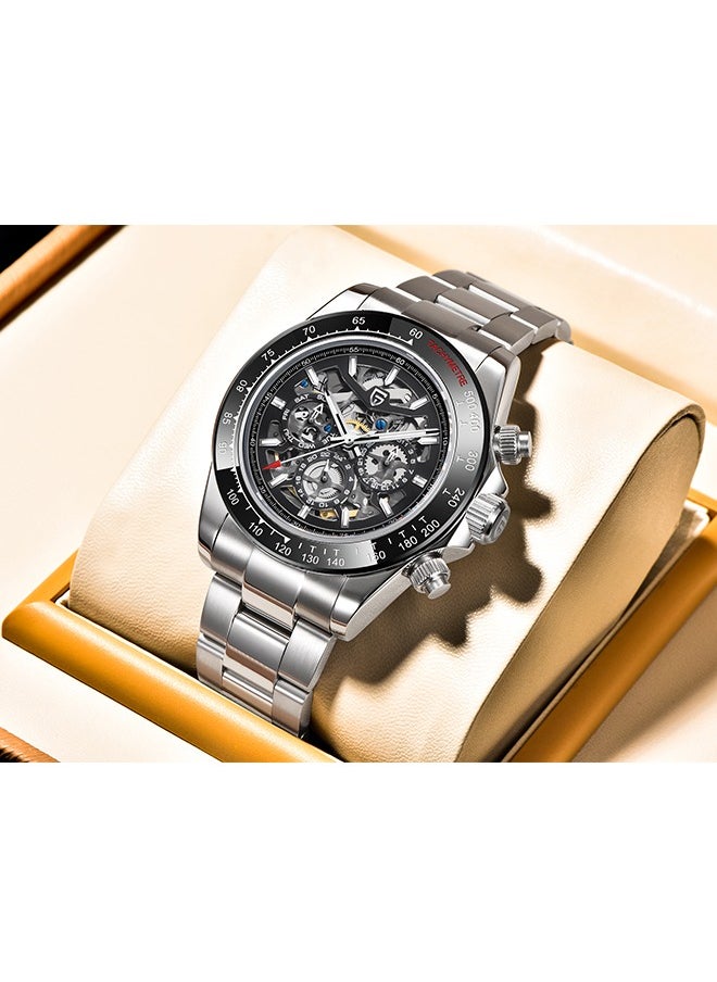 PAGANI DESIGN - Skeleton Watches for Men Automatic Mechanical Watch 40mm Sapphire Glass Stainless Steel Wrist Watch - Image 1