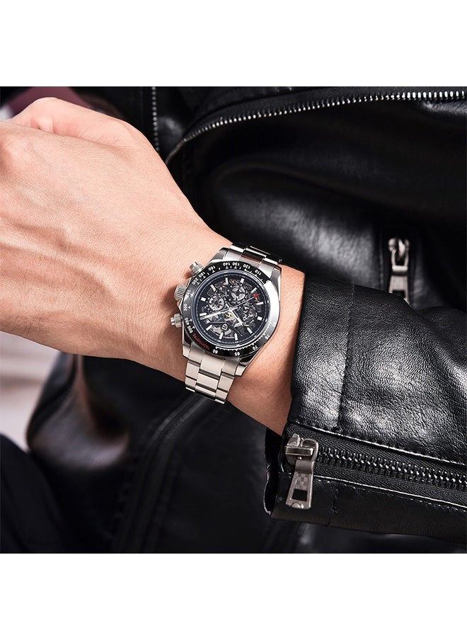 PAGANI DESIGN - Skeleton Watches for Men Automatic Mechanical Watch 40mm Sapphire Glass Stainless Steel Wrist Watch - Image 1