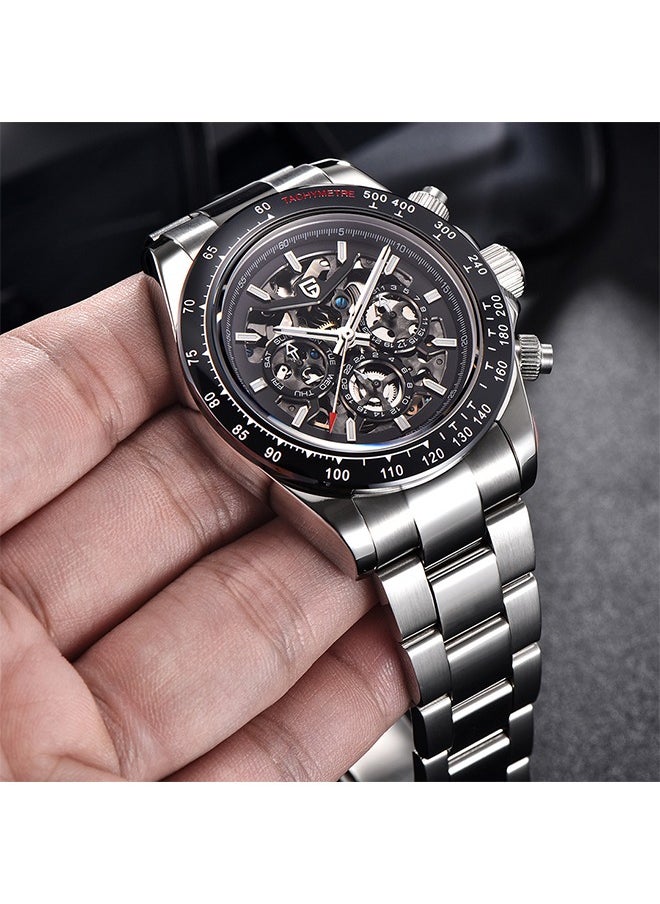 PAGANI DESIGN - Skeleton Watches for Men Automatic Mechanical Watch 40mm Sapphire Glass Stainless Steel Wrist Watch - Image 1