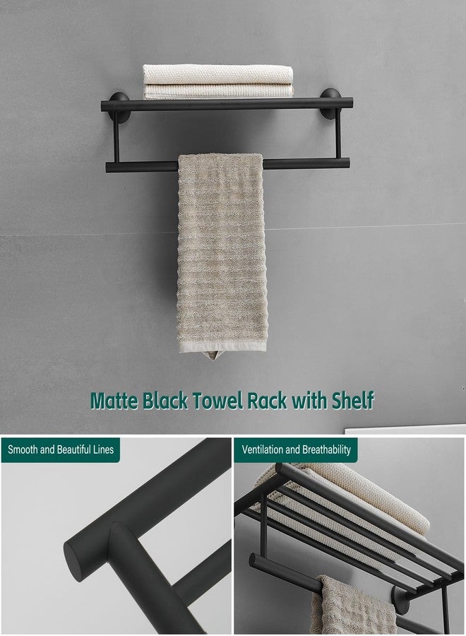 BWE 24 Inch Bathroom Towel Rack,Wall Mounted Towel Racks for Bathroom,with Single Towel Bar SUS 304 Stainless Steel Towel Holder for Bathroom Lavatory Matte Black - Image 5