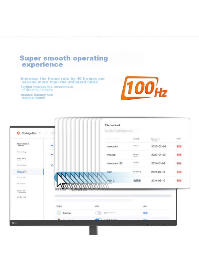 Lecoo 23.8-inch 2k 100hz Ips Ultra-thin Bezel Wall-mountable Monitor, Low Blue Light, Flicker-free, Computer Office Lcd Display B2412q-r - Image 2