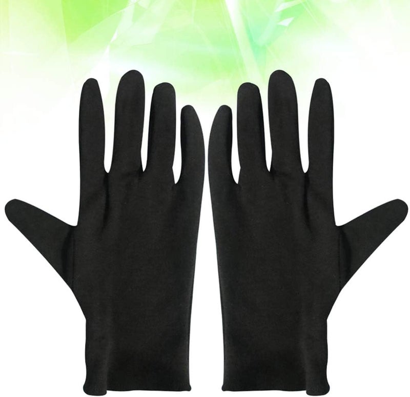 klarako Cotton Gloves 12 Pairs Eczema Dry Hands Moisturizing Serving Archival Cleaning Jewelry Silver Inspection Gloves M - Image 3