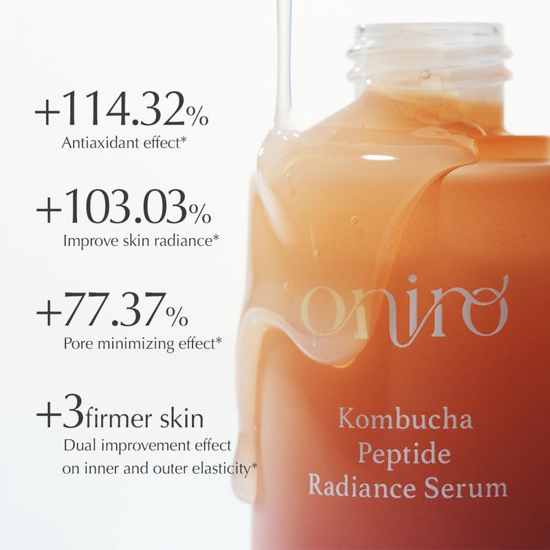 Oniro Kombucha Peptide Radiance Serum Glycine Soja Soybean Peptide Collagen Extract Panthenol Serum for a firm glow that wont crumble Korean Skin Care 101 Fl Oz - Image 2