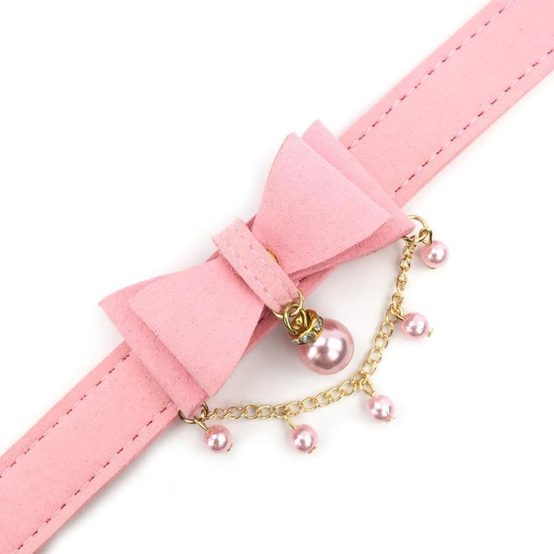 Intimate Lover Bell Choker Collar Necklace Lolita Bow Collar Cat Kitty Velvet Necklace - Image 1
