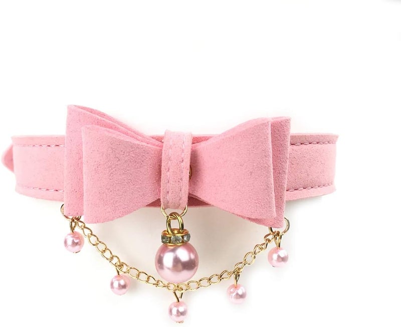 Intimate Lover Bell Choker Collar Necklace Lolita Bow Collar Cat Kitty Velvet Necklace - Image 4