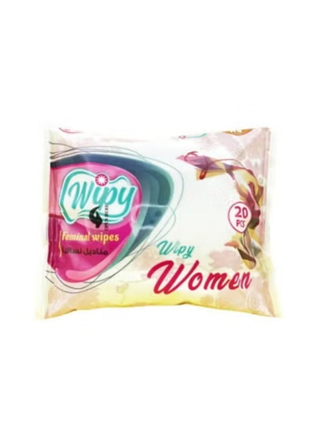 Wipy Feminine wipes, 20 wipes