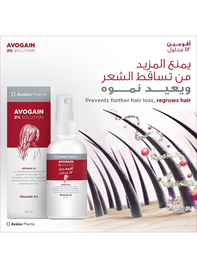 Avalon Pharma Avogain 2% Spray Solution For Women 50ml - Image 2