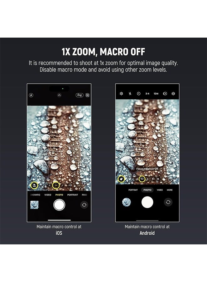 Neewer NEEWER 10X Macro Lens with 17mm Thread Phone Lens Clip and Detachable Diffuser Hood, Also for 17mm Threaded Phone Cage/Phone Case/Phone Clamp/Backplate, LS-28 PRO  - Image 2