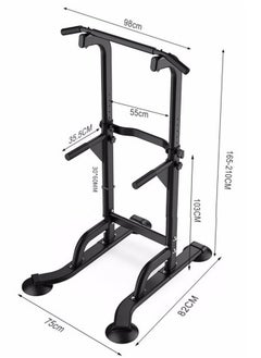 lureonthe Power Tower Dip Station Pull Up Bar for Home Adjustable Height Multifunctional Home Strength Training Fitness Exercise Equipment Simple Installation Home Fitness Equipment  - Image 2
