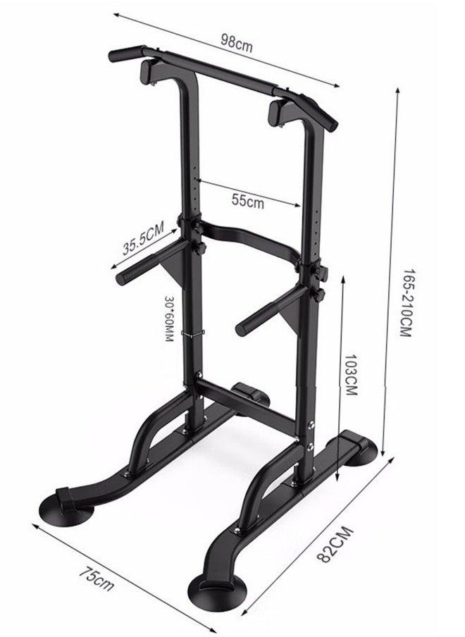 lureonthe Power Tower Dip Station Pull Up Bar for Home Adjustable Height Multifunctional Home Strength Training Fitness Exercise Equipment Simple Installation Home Fitness Equipment  - Image 2
