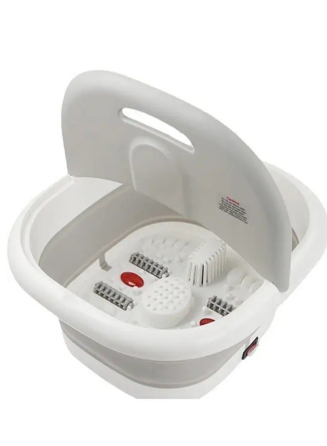 Snooe Foot Massager, Foot Spa Massager with Temperature Control, Vibration and Flowing Bubbles, Foldable Electric Spa Bath Massager with Heat Bubbles and Vibration - Image 4