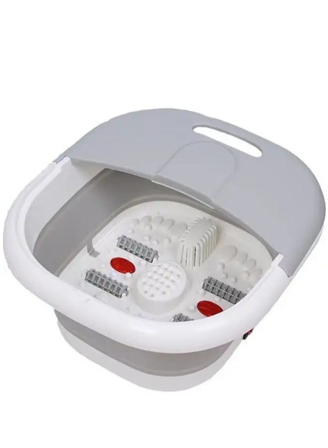 Snooe Foot Massager, Foot Spa Massager with Temperature Control, Vibration and Flowing Bubbles, Foldable Electric Spa Bath Massager with Heat Bubbles and Vibration - Image 1