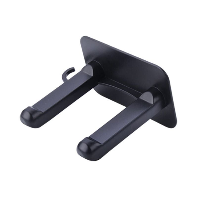 Hair Dryer Holder 1-Piece Black No-Drill Install - Space-Saving Durable Hair Dryer Hanging Rack for Bathroom Hotel Home Guesthouse - Image 1