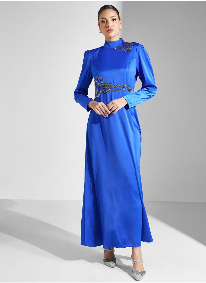 Khizana - Embellished A-Line Dress - Image 1