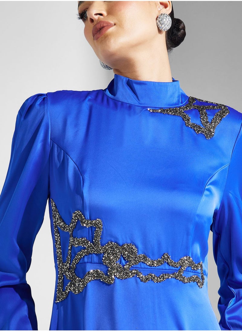 Khizana - Embellished A-Line Dress - Image 1