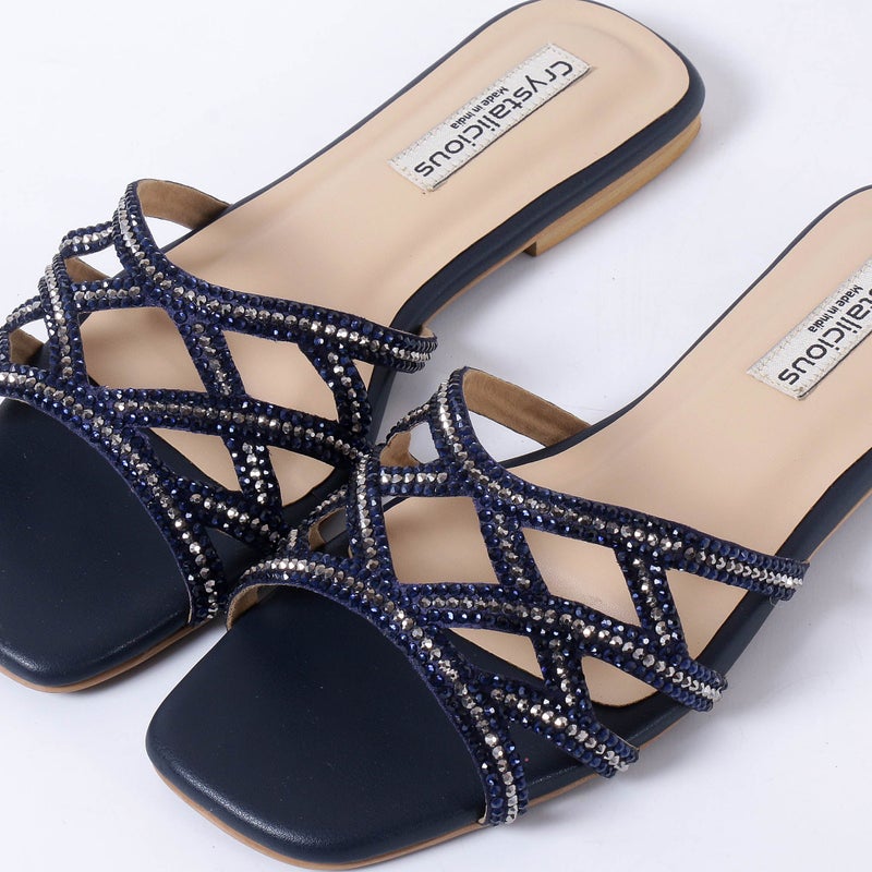 Crystalicious Fiona Luxurious Rhinestones Sandals Handcrafted by Artisans Effortless Glamour for Every Occasion - Image 2