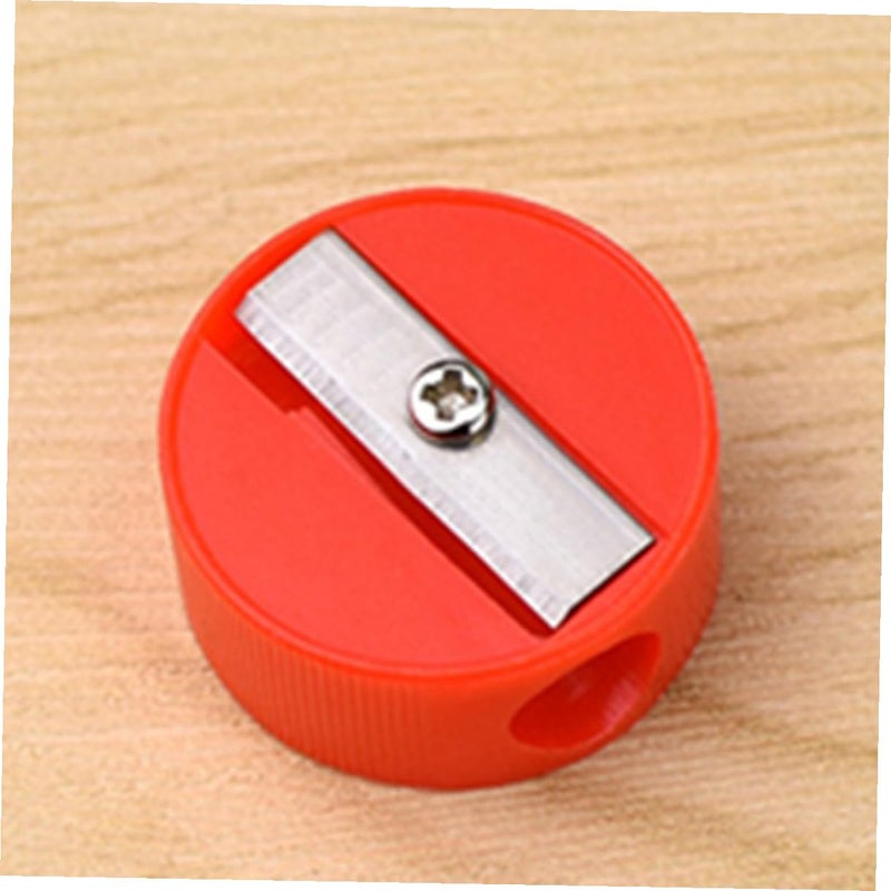 Mini Plastic Pencil Sharpeners 100 Pieces Round Design Colorful Manual For Classroom Stationery Supplies - Image 4
