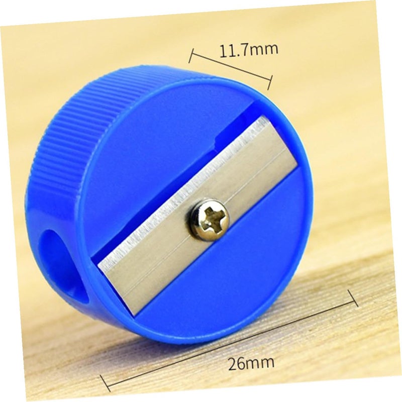 Mini Plastic Pencil Sharpeners 100 Pieces Round Design Colorful Manual For Classroom Stationery Supplies - Image 3