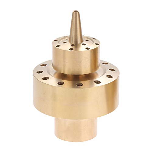 Hicello 1" (G1/DN25) Brass Fountain Nozzle – Spray Height 1.5M, Coverage 1.3M, for Garden Pond & Decorative Water Features – [Size: Fit for 1 Inch Male Thread Only] - Image 1